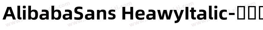 AlibabaSans HeawyItalic字体转换